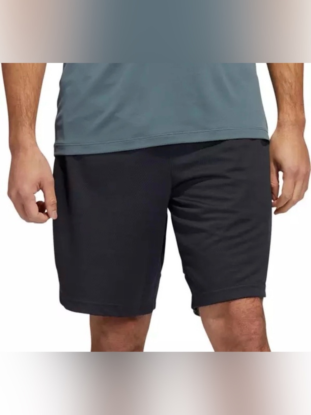 Adidas Ultimate AE4196 Mens Size 38 Flat Front Stretch Casual Black Golf Shorts